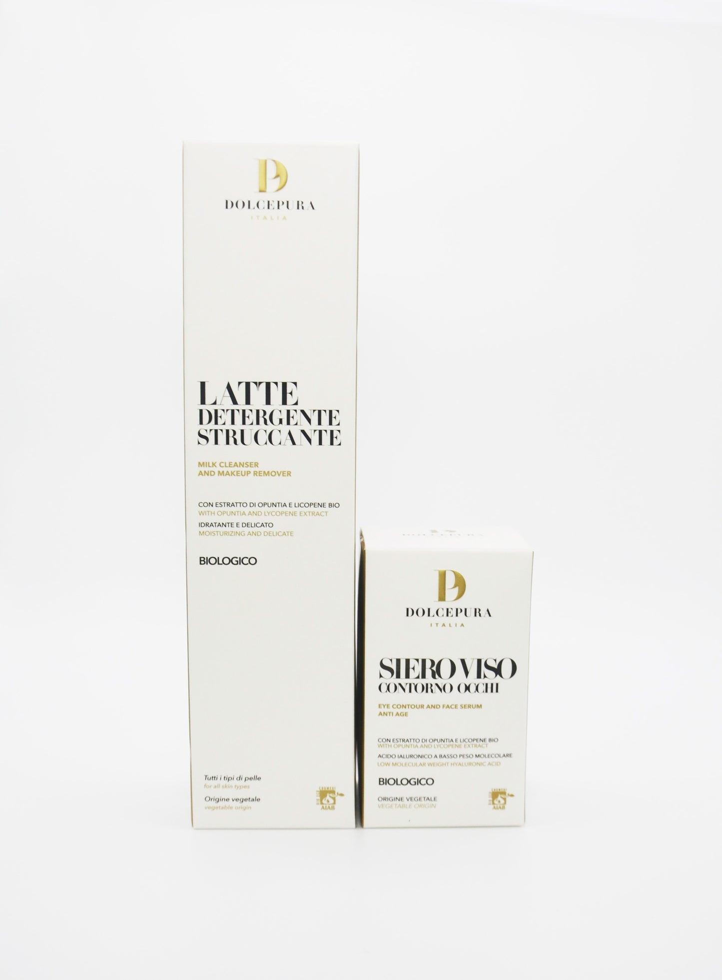 GESICHT, AUGEN, HÄNDE "TRIUSO" Set Reinigungs milch, Serum (aus kleiner italienischer biologischer Produktion)